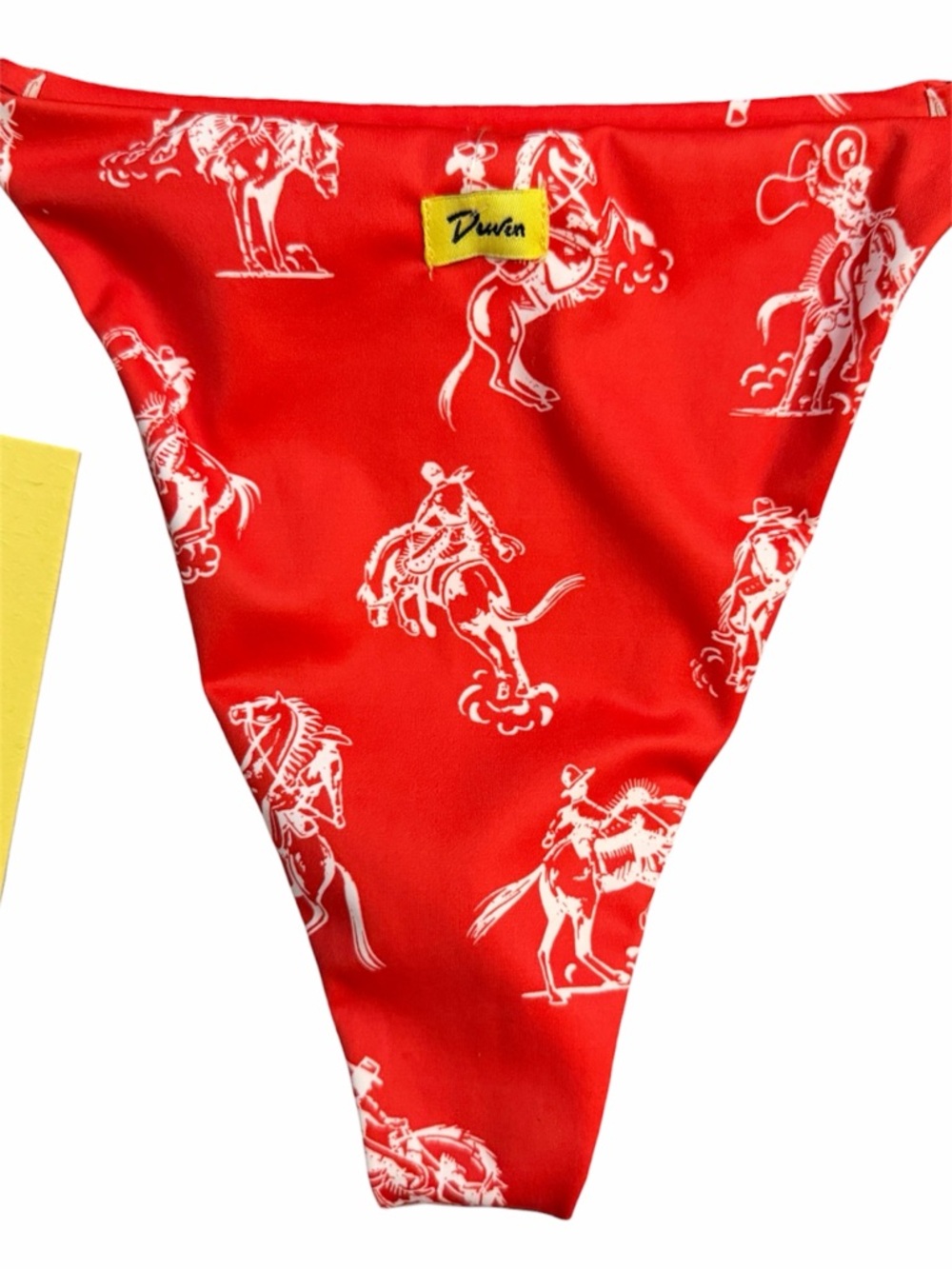 Duvin Red Cowboy Cheeky Bikini Bottom with Adjustable Sides - Picture 7 of 10